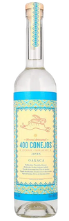 400 Conejos Joven Mezcal Artesanal bottle 750ml with traditional Oaxaca label.