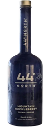 44 North Mountain Huckleberry Cream Liqueur 750 ML bottle with navy blue label.