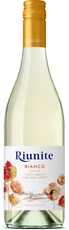 Riunite Bianco 1.5 L wine bottle with a straw yellow color and fruity aromatic label.