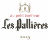 Les Pallieres Au Petit Bonheur Rose 2021 wine label with vintage design.