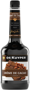 Dekuyper Creme De Cacao Dark 750ML bottle with rich chocolate liqueur for cocktails and desserts