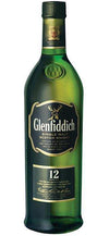 Glenfiddich 12 Year Old Scotch whisky bottle, 1.75 ML, triangular design.