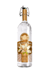 360 Madagascar Vanilla Vodka 1 L bottle with eco-friendly label and fresh vanilla flavor imagery.