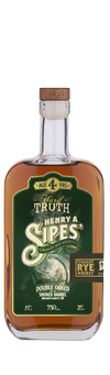 Hard Truth 4 Years Old Henry A Sipes' Double Oaked Smoked Barrel Straight Rye Whiskey bottle, 750ml.
