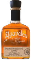 Agavales Premium Anejo 1.75L tequila bottle with engraved label, golden color.