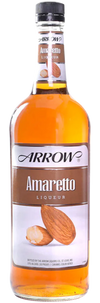 Arrow Amaretto Liqueur 1L bottle, almond-flavored, 50% ABV, Italian origin.