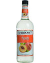 Arrow Peach Schnapps 1L bottle with clear liquid and peach label