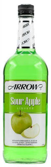 Arrow Sour Apple Smackers 1 L, vibrant green liqueur bottle with tart fruit flavor, from Denmark.