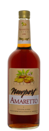 Newport Amaretto Liqueur 1 L bottle with natural flavor labels.