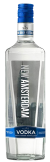 New Amsterdam No.525 Vodka 750ml bottle with cityscape design, smooth premium vodka.