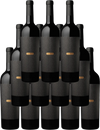 12 bottles of Tenshen Rhone Red Blend 750 ML with dark labels.