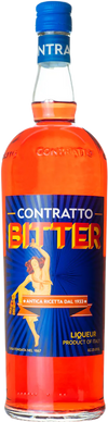 Bottle of Contratto Bitter 1 L – Italian aperitif with herbal and citrus notes