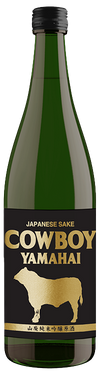 Shiokawa Cowboy Yamahai Junmai Ginjo Genshu Sake 720 ML bottle, full-bodied with earthy aromas and bold, complex flavors – premium sake from Japan.