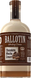 Ballotin Chocolate Mocha Cream Whiskey 750 ML bottle with chocolate, coffee, and whiskey blend.