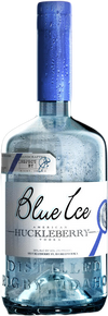 Blue Ice Vodka Huckleberry Flavoured Bottle 1 L with Idaho Fruit Design