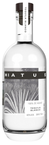 Hiatus Tequila Blanco 100% de Agave 750 ML bottle with clear liquid, elegant label design.