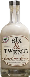 Six & Twenty Carolina Cream 750ml bottle with rich vanilla, cream, and cocoa flavors.