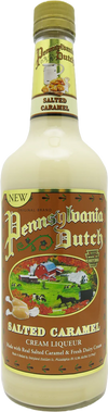 Pennsylvania Dutch Salted Caramel Cream Liqueur 750ml bottle with vintage label design.