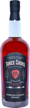 Three Chord Small Batch Handcrafted Tennessee Straight Whiskey 750 ML bottle with dark amber whiskey and black label