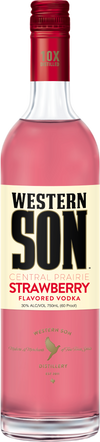 Western Son Strawberry Flavored Vodka 750ml bottle with strawberry essence.