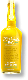 Blue Chair Bay Banana Rum 1 L bottle with sweet banana, caramel, and vanilla notes, perfect for cocktails.