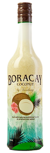 Boracay Coconut Rum 750 ML bottle with tropical coconut design and creamy rum inside