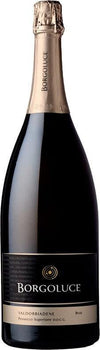 Borgoluce Valdobbiadene Prosecco Superiore Brut 750 ML bottle with elegant label and cork.