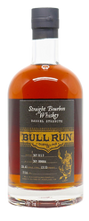 Bull Run Barrel Strength 6 Year Bourbon MGP Whiskey 750 ML bottle with black and gold label.