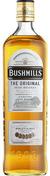Bushmills Original Irish Whiskey 750ML bottle showcasing classic Irish whiskey craftsmanship.