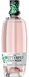 Butterfly Cannon Rosa Tequila bottle infused with Mexican pink grapefruit peel, 750 ML.
