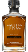 Cantera Negra Tequila Extra Anejo 750 ML bottle with rich amber hue.