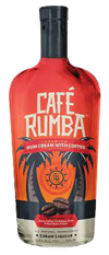 Cafe Rumba Premium Rum Cream bottle with coffee liqueur, 750 ML, featuring Kona coffee and Caribbean rum.