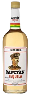 Capitan Tequila Gold Tequila 1L bottle with golden spirit and vintage label