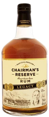 Chairmans Reserve Chairmans Legacy Reserve Rum 750 ML bottle, celebrating Laurie Bernard's vision with blended molasses and estate cane rum.