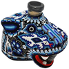 Chaquira Beaded Jaguar Blanco 750ml tequila bottle with intricate hand-beaded jaguar design by Huichol artisans