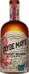 Clyde Mays Straight Bourbon Whiskey 1.75L bottle with amber whiskey and vintage label