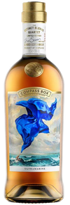 Compass Box Ultramarine Blended Scotch Whisky 750ml bottle with artistic blue fabric label and golden cap