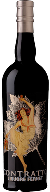 Bottle of Contratto Fernet Liquore 750 ML with herbal and aromatic label design