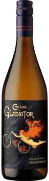 Cycles Gladiator Chardonnay California 750 ML bottle with artistic label design.