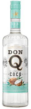 Don Q Coco Rum 1.75L bottle with natural coconut flavor from Puerto Rico
