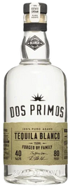 Dos Primos Tequila Blanco 750ml bottle with 100% blue agave label.