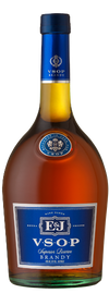 E & J VSOP Superior Reserve Brandy 1 L bottle with blue label and amber liquid inside