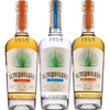 El Tequileno Tequila Combo 750ml bottles: Anejo, Platino Blanco, Reposado.