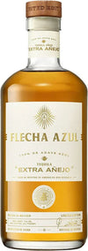 Flecha Azul Extra Anejo Tequila 3 Year aged 750ml bottle with amber liquid and cream label