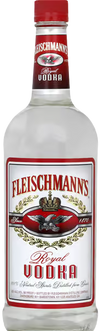 Fleischmanns Royal Vodka 1.75 L bottle with red cap and white label showing smooth and versatile vodka