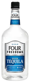 Four Freedoms Silver Tequila 1.75 L bottle against white background.