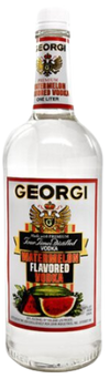 Georgi Cherry Flavored Vodka 1L bottle with label.