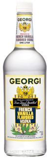 Georgi French Vanilla Flavored Vodka 1L bottle with premium French vanilla flavor label