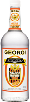 Georgi Orange Flavored Vodka 1L bottle with citrus-infused premium vodka for cocktails