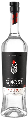 Ghost Tequila Ghost Pepper Infused Blanco Tequila 750 ML bottle featuring black label with logo and spicy description.